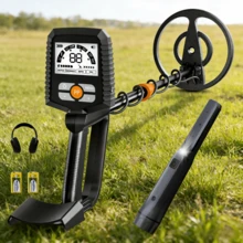 SUNPOW Professional Metal Detector Combo: Upgraded Rechargeable Lithium Battery Pinpointer Wand & Full-Size Detector With LCD Depth Display | 4 Modes, Audio/Vibration Alert For Beach, Gold & Relic Hunting - MD13+Liion Pinpointer - 查看 7
