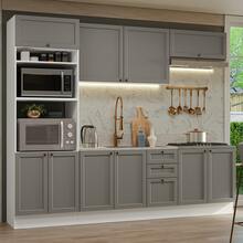Cocina Integral Completa Modular Madesa Vik 270cm BG 01 - Blanco y Gris - Ver 1