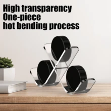 Hockey Puck Holder Pucks Display Holders Stand Cases Autographed Sports Memorabilia Game Gifts For Collectors (3-6 Hockey Puck Holder,Acrylic) - 白色 - 查看 7