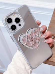 Mirror Glitter Anti-Fall Bracket Phone Case Compatible With APPLE 16/15/14/13, Pro Max X XR, Galaxy S25/S24/S23, 14T/13T/12T, REDMI Note 13/12, HONOR, OPPO Reno Series - Bright - View 5
