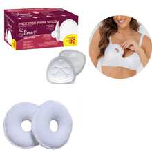 KIT MATERNIDADE ROSQUINHA + ABSORVENTE PARA SEIOS C/ FITA ADESIVA 32 UNIDADES - Branco - Visão 4