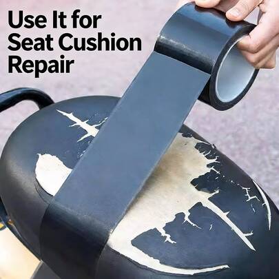 Cinta adhesiva de tela resistente, parche de reparación de cuero resistente al agua y al calor, adecuado para asientos de motocicleta y bicicleta eléctrica, asientos de automóvil, sofás y muebles, para reparar agujeros y desgarros