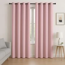 Blackout Curtain, Light Blocking, 2.80 X 2.20 M, Living Room/Bedroom - Màu Hồng baby - Xem 1