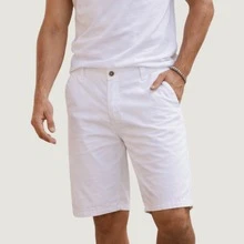 Men's Bermuda Jeans Twill Shorts Men's Jeans - White - View 4
