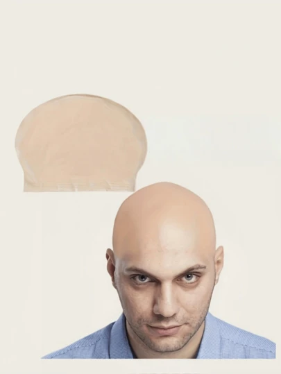 2pcs Realistic Bald Cap - Latex Simulated Bald Head Wig For Men And Women, Suitable For Parties, Pranks, Cosplay And Stage Performance, Lightweight And Comfortable, Perfect Birthday And Event Gift, Prank Accessory