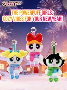 The Powerpuff Girls Warm Scarf Character Keychain Bag Charm Pendant, Cartoon Winter Outfit Design Featuring Cozy Scarf Detail and Expressive Face Elements, Soft-Touch Fabric Surface with Fine Stitching and Refined Craftsmanship, Lightweight Hanging Ornament Keybory for Fine Stitching and Refined Craftsmanship, Lightweight Hanging Ornament Keypory for Fine Stutem Tod Display Decoration and Desk Accent, Eye-Catching Seasonal Cartoon Accessory for Character Fans and Art Figure Collectors, Ideal Christmas Holiday Birthday Gift Choice for Friends Couples and Special Celebration Moments - 彩色 - 查看 5