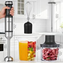 OCTAVO 800W High Power Electric Immersion Hand Blender, Stainless Steel, 12-Speed Control Single Hand Kitchen Mixer, Blender, Chopper, Ice Crusher, Detachable Beater, Easy To Clean. Suitable For Purees, Smoothies, Vegetables, Eggs,Valentine's Day And Mother's Day Gifts. - Xem 4