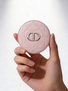 Dior 粉色绗缝双面便携化妆镜，带品牌标志，带放大功能 - 粉色 - 查看 3