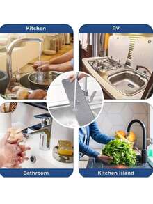 1pc Silicone Faucet Splash Pad Silicone Drainage Pad Faucet Handle Drip Splash Proof Pad Countertop Bathroom Drying Pad Kitchen Bathroom Accessories For Hotels Restaurant Kitchen - A - View 9