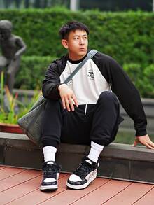 Nike Adidas FOS Solid Color Skin-Friendly Comfortable Knit Sports Pants For Men - Black - View 6