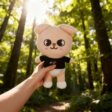 8-Piece Set Cute Kpop Inspired Animal Sk Plush Doll - Cartoon Stuffed Toy For Fans & Collectors, Idols Gift Anime Decor For Bedroom, Desk, Car, Gift - 彩色 - 查看 12