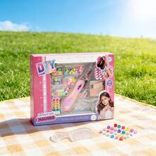 1 Peça Kit de Ferramenta Multifuncional DIY para Trançar Cabelo, Acessórios Coloridos de Contas para Tranças de Cabelo, Ferramenta de Penteado Versátil, Conjunto Feito à Mão para Penteados de Tranças Personalizados - Multicolorido - Visão 9