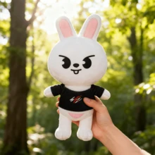 8-Piece Set Cute Kpop Inspired Animal Sk Plush Doll - Cartoon Stuffed Toy For Fans & Collectors, Idols Gift Anime Decor For Bedroom, Desk, Car, Gift - 彩色 - 查看 13