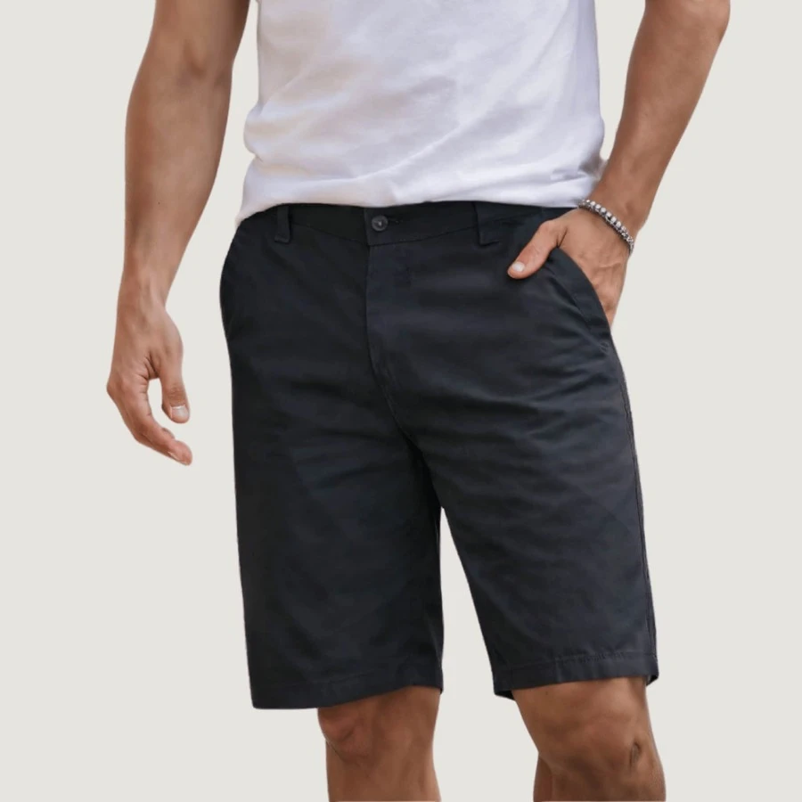 Men's Bermuda Jeans Twill Shorts Men's Jeans - màu đen - Xem 1