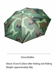 Hands-Free Colorful Umbrella Hat | High-Quality Sun And Rain Protection, Suitable For Hiking, Camping, Cycling, Beach And Commuting | Lightweight Portable Outdoor Accessory, Vibrant Colors, Wind And Rain Resistant Headwear | Fashionable Rain Gear | Lightweight Headpiece - Multicolor - View 9