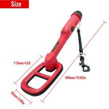 1pc TC-120 Handheld Metal Detector - Pulse Induction Locator, Suitable For Diving And Treasure Hunting, 4.2 Inch Coil, LED Flashlight, Batteries Not Included - Red - View 5
