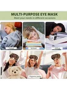 这款深棕色性感豹纹天鹅绒睡眠眼罩采用可调节弹力带和柔软透气的面料，非常适合小憩、瑜伽、旅行和轮班工作。这款男女皆宜的夜间眼罩是送给朋友、同事或家人的绝佳礼物，适合节日、生日、日常使用或新年等各种场合。 - 多色 - 查看 6