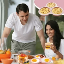 1/2pcs Reusable Non-Stick Silicone Baking Mold - Microwave & Oven , Flexible Triangle Design For Tarts, Burgers, Pancakes - Easy Clean Multifunctional Kitchen Tool, Unique Shaped Baking Mold - Multicolor - View 5