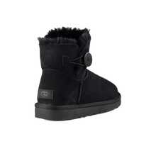 UGG Bailey Button II Button II Boot 羊皮 保暖防滑包裹性 加絨 休閒舒適 短筒 雪靴 女款 黑色 - 黑色 - 查看 5