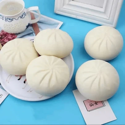 Realistic Stress Relief Bun Squeeze Toy, Slow Rebound Char Siu Bao & Xiaolongbao Toys, Ideal Gift For Back To School, Birthday, Friends