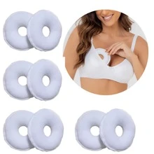 KIT ROSQUINHA PROTETORES PARA SEIOS  CUIDADOS COM A AMAMENTAÇÃO 8 ROSQUINHAS (6 PARES) - Branco - Visão 3