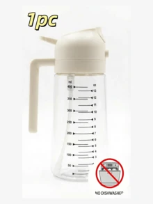 1pc 400ml Refillable Olive Oil Sprayer Bottle, PET Material With Measurement Scale + Olive Oil Sticker, Suitable For Olive Oil, Cooking Oil, Soy Sauce, Vinegar And Other Liquids - Multicolor - View 16
