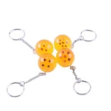 1pc Anime Crystal Ball Keychains - 7 Stars Design, With Dragon Shenron Hanging Accessories - Multicolor - View 3