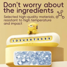 Cute & Stitch Car Sign | Hideable Parking Plate For Privacy | Strong 3M Glue, No Residue | Sun & Heat Resistant | Free Number Stickers - A - View 1