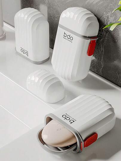 1pc Minimalist Stylish Travel Soap Box, Portable Cosmetic Storage Container, Suitable For Outdoor Hiking And Camping, Travel Soap Box With Lid, Bathroom Storage Supplies Travel Essentials Travel Organizer For Beach Summer Vacation Back To School School Supplies Holiday Holiday Essentials Accessories Perfume For Girl Perfume For Boy Perfume Bottle Travel Accessories Travel Must Haves School Accessories Stuff Back To School Supplies