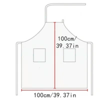 中性エプロン、大きなポケットで調整可能なサスペンダープルオーバーは、さまざまな場面に適しています - 1ピースブラック - チェックする 7
