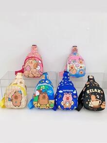 Esta es una bolsa de pecho súper linda para niños, con un diseño de moda y versátil, adecuada para uso diario. - Multicolor - Ver 2