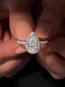 1 Fashionable And Gorgeous Exquisite Women's Ring With Sparkling Zirconia Inlay, Versatile And Suitable For Any Occasion. Can Be Given As A Gift To Friends Or Lovers - Water Drop Ring - View 5