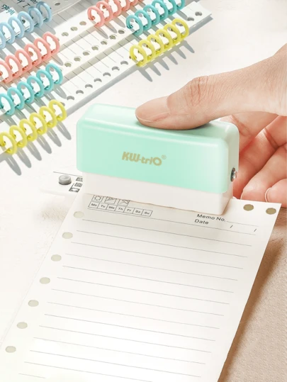 1 pieza Máquina perforadora de alta calidad con 6 orificios, adecuada para papeles A4/A5/B5 y diversos, kit de encuadernación manual, apta para uso doméstico, oficina y escuela