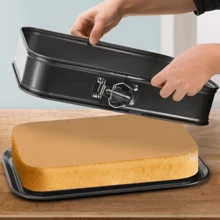High-Quality Non-Stick Carbon Steel Springform Cake Pan Featuring A Removable Base, Designed To Be Leak-Proof And Easy To Clean, Ideal For Making Cheesecakes, Brownies, And Festive Cakes During The Holidays, Equipped With A Secure Latch - Grey - View 6