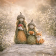 Bộ dụng cụ làm len nỉ 1 món, bộ dụng cụ làm len nỉ dành cho người mới bắt đầu và người lớn với hướng dẫn từng bước, bộ dụng cụ tự làm hình cô gái nấm, đồ trang trí nhà cửa dễ thương và ngộ nghĩnh, quà tặng độc đáo cho sinh nhật, ngày lễ tình nhân và Giáng sinh. - Tiên bướm - Xem 12