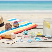 12/16Pcs Soft PVC Cartoon Ocean Animal Shoe Charms Set Compatible With Garden Sandals Sea Life Party Favor Gift - Multicolor - View 6