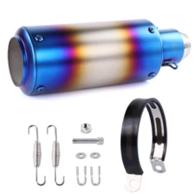 El tubo de escape modificado de la motocicleta universal de 51 mm funciona sin problemas, duradero y resistente al impacto con silenciador - A - Ver 2