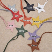 Personalized Star-Shaped Luggage Tag With Name - Cute Multicolor Pendant Suitable For Daily Travel Outfit Personalized Star-Shaped Luggage Tag With Name - 10 Colors Personalized Leather Keychain Suitable For Luggage Colorful Star-Shaped Boarding Pass Suitable For Luggage Personalized Star-Shaped Luggage Tag Suitable For Travel Accessories Leather Star-Shaped Luggage Tag With Name - Cute Travel Luggage Tag Keychain Portable Five-Pointed Star Decor - Multicolor - View 7