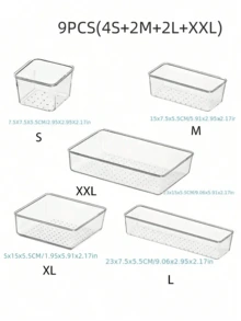 4件/8件/13件/25件套透明宠物桌面收纳盒，带多功能抽屉——非常适合收纳化妆品、厨房用具和日常用品。适用于秋季装饰、节日庆典和优雅的卧室装饰，为您的生活空间增添创意。 - 無色 - 查看 14