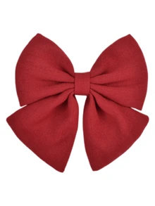 1/2pcs Satin & Chiffon Bow Hair Clips, New Candy Color Large Barrettes, College Style, No Card Paper, Suitable For Daily Use - 彩色 - 查看 14