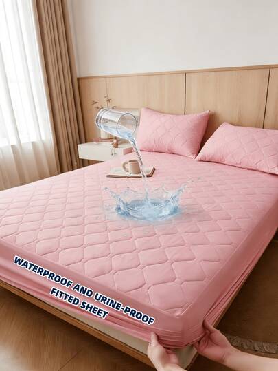 1pc Bed Skirt, Bedding, Mattress Protector, Bed Cover, Rhombus Plaid Bed Skirt, Room Decor, Cozy Home Textile, Breathable And Pilling-Resistant Mattress Protector, Autumn Decor, Solid Color Rhombus Bed Cover, Bedroom Decor, Decorative Bed Cover & Sheet Set Suitable For Single, Full, Queen, King Size Beds, All Seasons, Machine Washable, Pillow And Pillowcase Not Included