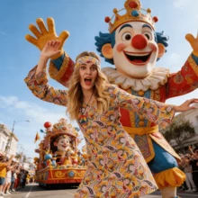 Disfraz de hippie: atuendo de carnaval, incluye cintas y vestido, adecuado para fiestas, carnavales, cosplay y otras celebraciones. - S - Ver 4