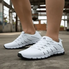 Men's Olimp Gym Running Crossfit High Performance Tennis Shoes - Super Discount - trắng - Xem 3