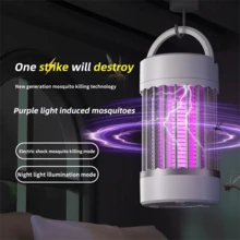 USB Powered Mosquito Repellent Lamp, Insect Killer Lamp, Mosquito Trap Lamp. Can Be Hung Up, Portable And Compact. Ultraviolet Wavelength Technology, 360-Degree Ring-Shaped High-Voltage Electric Shock. Two Lighting Modes (Mosquito Repellent & Trap, And Night Light) Suitable For Bedroom, Dorm, And Outdoor Camping. An Essential Mosquito And Insect Repelling Device For Summer. - Nhiều màu - Xem 4