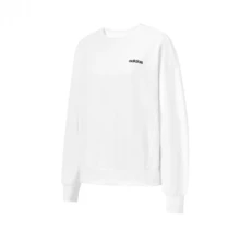 Adidas New Unisex Round Neck Loose-Fitting Sports Running Long-Sleeved Shirt - White - View 1