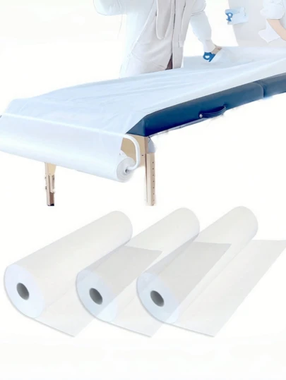 1 Roll Of 50pcs Disposable Bed Sheets, Spa Bed Covers, Massage Table Paper Rolls, Suitable For Massage, Spa, Tattoo And Examination Beds