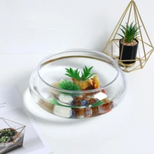 1/2 chiếc bể cá trong suốt, bình hoa, bể cá Betta tròn bằng nhựa 0,74 gallon và chậu trồng thủy canh, hộp đựng cây thủy sinh, chậu hoa thủy tiên, bình hoa miệng rộng 7,8 inch dùng cho cây không khí, cây mọng nước, trang trí bàn tiệc cưới, trang trí nhà cửa. - 1PC - Xem 10