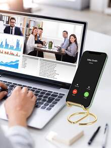 Mobile Phone Holder Lazy Desktop Metal Holder Dual-Use Creative Business Card Holder, Desktop Phone Holder, Iron Alloy Metal Phone Holder, Suitable For Living Rooms, Bedrooms, Desks, Study Rooms, Etc. - Multicolor - View 10