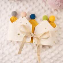 个性化一周岁生日皇冠，定制儿童名字生日皇冠，生日派对帽，棉质幼儿皇冠，个性化礼物，一周岁生日皇冠，一周岁生日礼物，一周岁生日，生日皇冠，布艺生日帽，儿童生日皇冠，幼儿生日，幼儿皇冠，宝宝一周岁生日，布艺皇冠，个性化礼物，节日礼物，圣诞礼物 - 蠟燭生日皇冠 - 查看 7