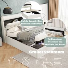 Bed Bases & Foundations - White + PU + 160cm*200cm - View 3